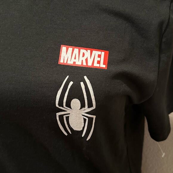 NWT CVLA (Civil Regime) x Marvel Comics Spider-Man Art Graffiti black Tee M - Picture 5 of 5